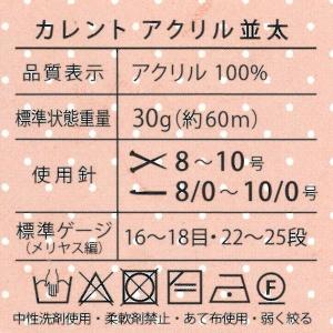 毛糸 カレント アクリル並太 ホワイト 30g...の詳細画像3