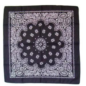 バンダナ ブラック 53×53cm (100円ショップ 100円均一 100均一 100均)