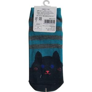 靴下 綿混動物柄ショートソックス 23~25c...の詳細画像3