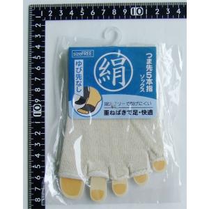 靴下 シルク混重ね履き5本指先無ソックス フリ...の詳細画像2