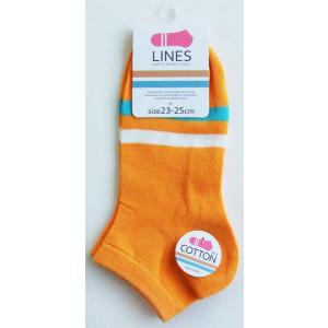 靴下 綿混2本ボーダー柄ショートソックス 23~25cm ［色指定不可］ (100円ショップ 100円均一 100均一 100均)