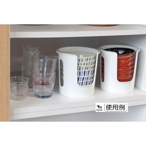 食器ストッカー ホワイト 14.9×16.3×...の詳細画像5