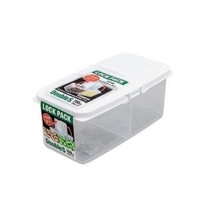 保存容器 ロックパックダブル Ｓサイズ 容量700ｍｌ(350ｍｌ×2) (100円ショップ 100円均一 100均一 100均)