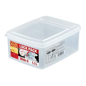 保存容器 ロックパック クリア ワイドS(容量1.1L) (100円ショップ 100円均一 100均一 100均)