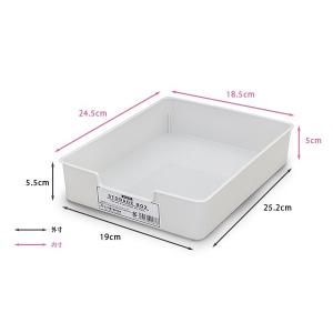 ストレージボックス ショート グレー 19×2...の詳細画像1