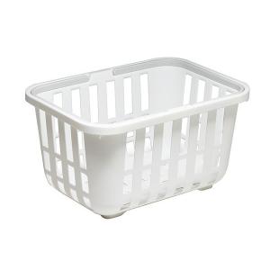 バスケット ノルドバスケット ハンドル付 ホワイト 18×25.2×高さ13.5cm