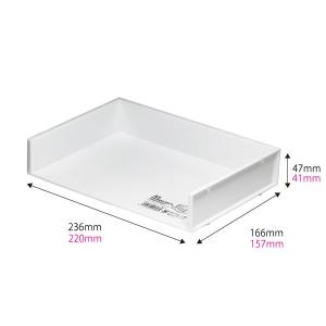 A5引き出しラック 横型 ホワイト 23.6×...の詳細画像1