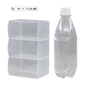 衣類小物収納ボックス 3分割 クリア 10.5...の詳細画像2