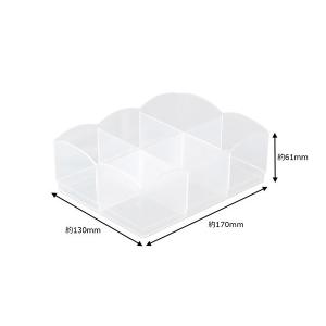 衣類小物収納ボックス 6分割 クリア 13×1...の詳細画像1