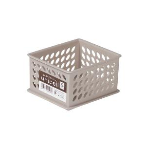 収納ボックス ユニセル グレー Sサイズ(10.4×12×高さ6.9cm) (100円ショップ 100円均一 100均一 100均)