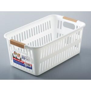 収納バスケット アレンジ ストック 深型 ホワイト 17.5×30×高さ12.2cm