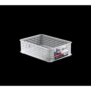 収納バスケット アレンジ メッシュ クリア 17×24×高さ7cm (100円ショップ 100円均一 100均一 100均)