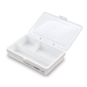フタ付ケースB トスラ ホワイト 17.3×7.2×高さ3.4cm (100円ショップ