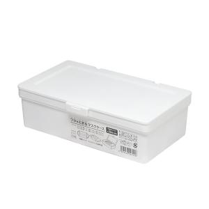 フタがとまるマスクケース ホワイト 21.2×12.6×高さ6.6cm