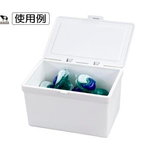 フタがとまるケース ホワイト M 17.9×1...の詳細画像2