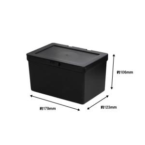 フタがとまるケース ブラック M 12.3×1...の詳細画像1