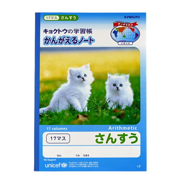 ノート(学習帳) Ｂ5 さんすう 17マス×12行 60ページ 小学1〜4年生向 (100円ショップ...