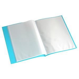 クリアホルダー 20ポケット Ｂ5サイズ スリムタイプ ポップカラー ［色柄指定不可］ (100円ショップ 100円均一 100均一 100均)