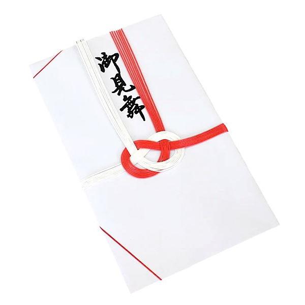 水引金封 御見舞 赤白 3枚入 (100円ショップ 100円均一 100均一 100均)