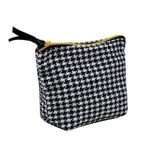 舟形ポーチ 千鳥格子柄 10×14．5×マチ5cm