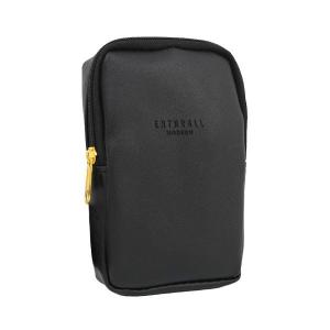 合皮縦型ポーチ 英字柄 12×7.5×マチ2.5cm ［色指定不可］ (100円ショップ 100円均一 100均一 100均)