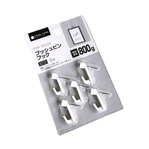 プッシュピンフック 耐荷重800g 5個入 (100円ショップ 100円均一