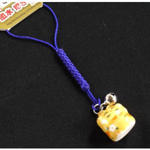 ストラップ 風水招き猫 陶器製 [色指定不可]...の詳細画像5