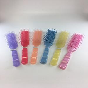 ヘアブラシ DM ラバークッション ブラウン 20.5cm (100円ショップ 100