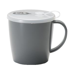 マグカップ フタ付 容量300ml グレー G&...の商品画像