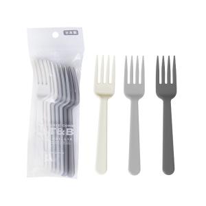 フォーク プラスチック製 パーティーポップ 14.3cm 8本入 (100円