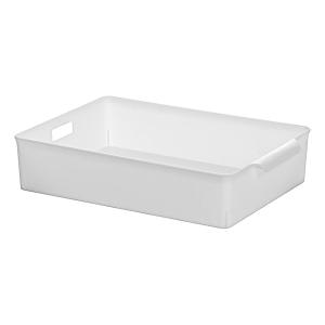 バスケット A4サイズ収納可 23．8×34×高さ7．3cm ホワイト