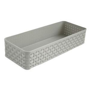 パニエ カトラリー グレージュ 24×9.5×高さ5cm (100円ショップ 100円均一 100均一 100均)