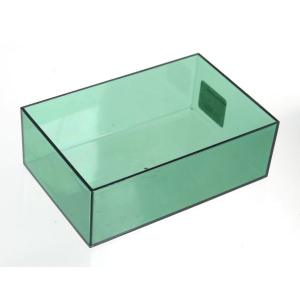 シンプルケース CD クリアグリーン 15.5×10.1×高さ5.4cm (100円ショップ 100円均一 100均一 100均)