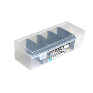 大容量仕切りカードケース クリア 27×11×高さ7.4cm