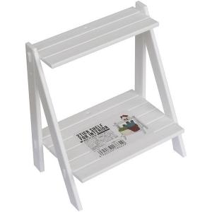 インテリア2段棚 ホワイト 10．1×6．6×高さ11cm