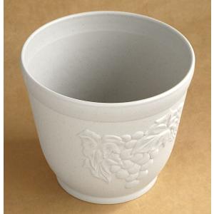 植木鉢 ビオラ丸深 ホワイト 直径19.5×高...の詳細画像2