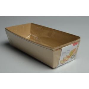 パウンドケーキ型 Ｌサイズ(底面17.5×6.5×高さ4.5cm) ナチュラルブラウン 2枚入 (100円ショップ 100円均一 100均一 100均)