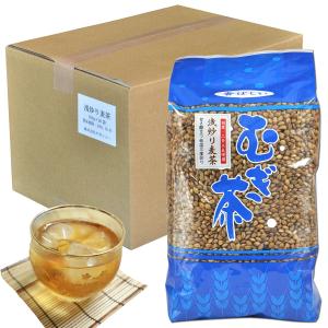浅炒り麦茶 1ケース (1kg×10袋) 粒麦 煮出し用 ノンカフェイン ヤギショー