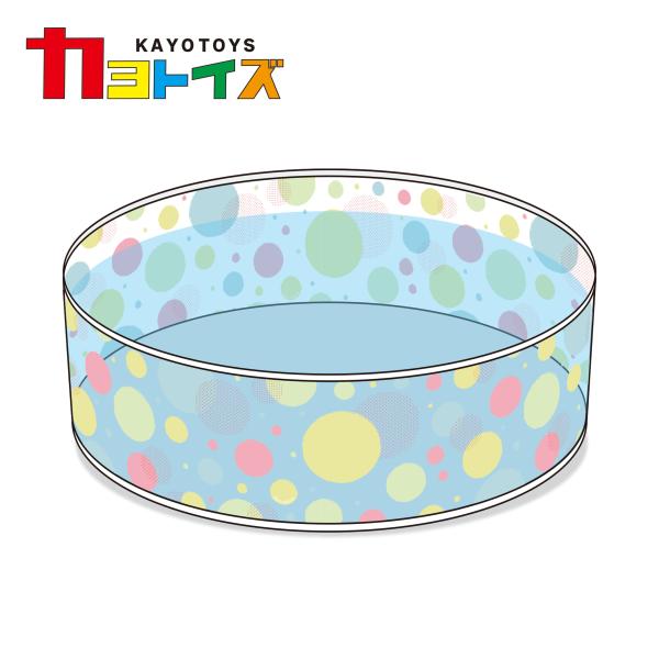 ビニール プール 空気入れ不要 122×25cm パッと広げてホームプール(水玉）大型 ガーデンプー...