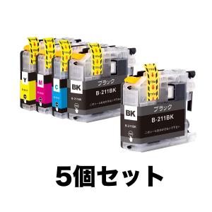 LC211-4PK 4色セット +黒1個 ブラザー 互換 インク カートリッジ 送料無料 ( DCP-J968N DCP-J963N DCP-J767N DCP-J762N DCP-J567N DCP-J562N )｜kayo2022