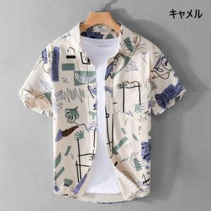 アロハシャツ メンズ カジュアルシャツ 花柄シ...の詳細画像2