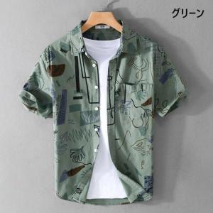 アロハシャツ メンズ カジュアルシャツ 花柄シ...の詳細画像3
