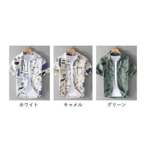 アロハシャツ メンズ カジュアルシャツ 花柄シ...の詳細画像5