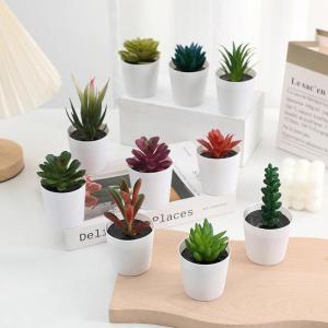 フェイクグリーン 人工観葉植物 多肉植物 鉢植...の詳細画像1
