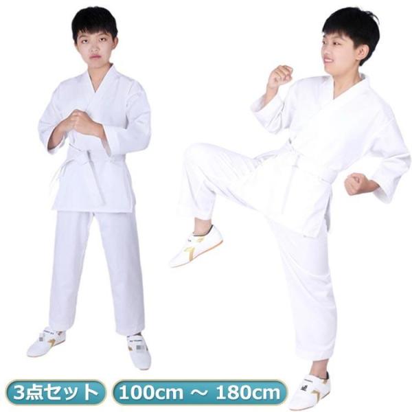 子供用 大人 空手着 ジュニア 空手衣 子供 初心者 空手着 入門者向け 軽量速乾 3点/上下セット...