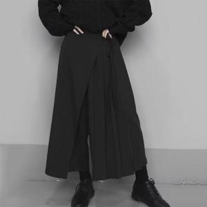 ワイドパンツ メンズ プリーツパンツ ラップパ...の詳細画像2