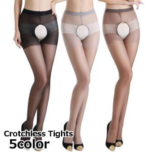 ストッキング オープンクロッチ クロッチオープン 10デニール クロッチレス レディース 女性 レース パンティストッキング パンスト 蒸れ