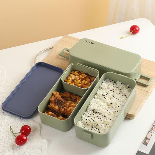 お弁当箱 2段 通気 仕切り付き 女子 男子 大人 高校生 レンジ対応 食洗機対応 コンパクト 汁 ...