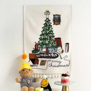 クリスマスツリー タペストリー クリスマス タ...の詳細画像2
