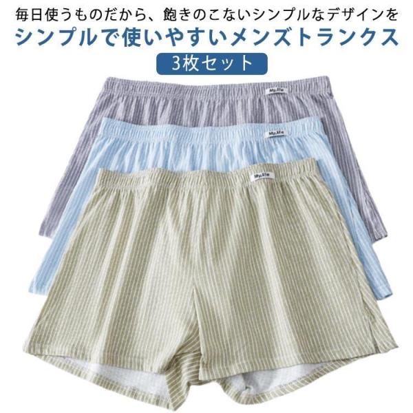 【3枚セット】 トランクス メンズ ショーツ セット 綿 コットン パンツ ショートパンツ ボックス...